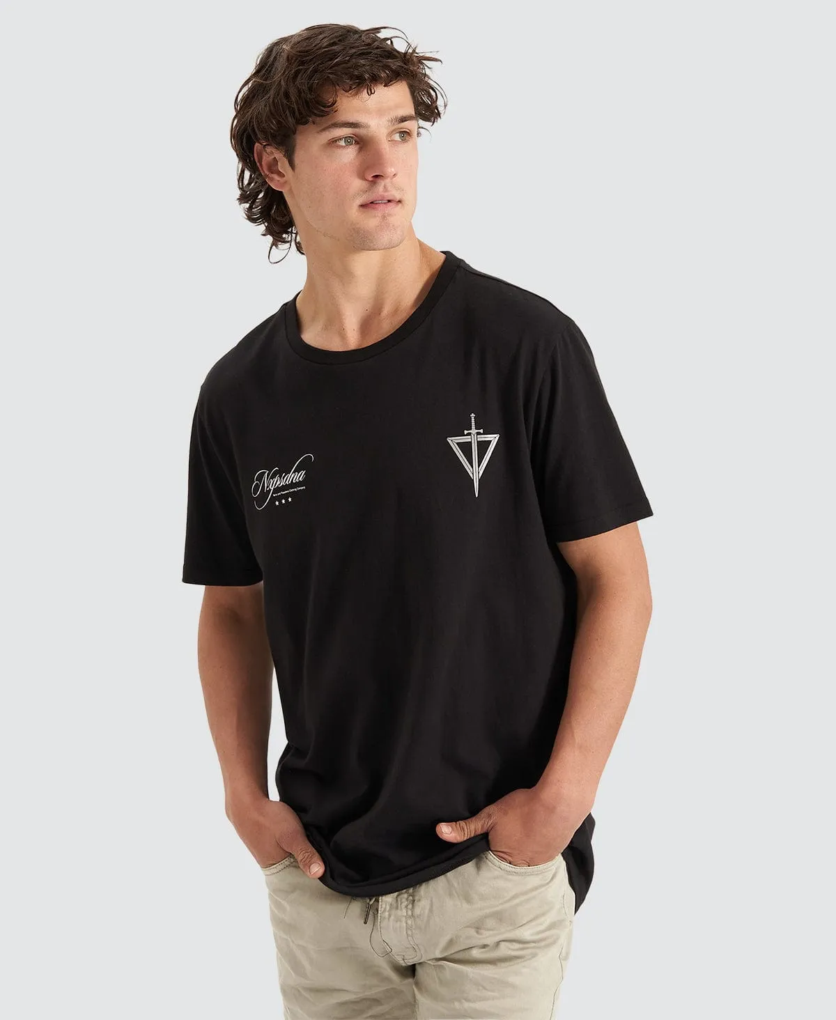 Dagger Cape Back T-Shirt Black sold by Neverland product image thumbnail 4