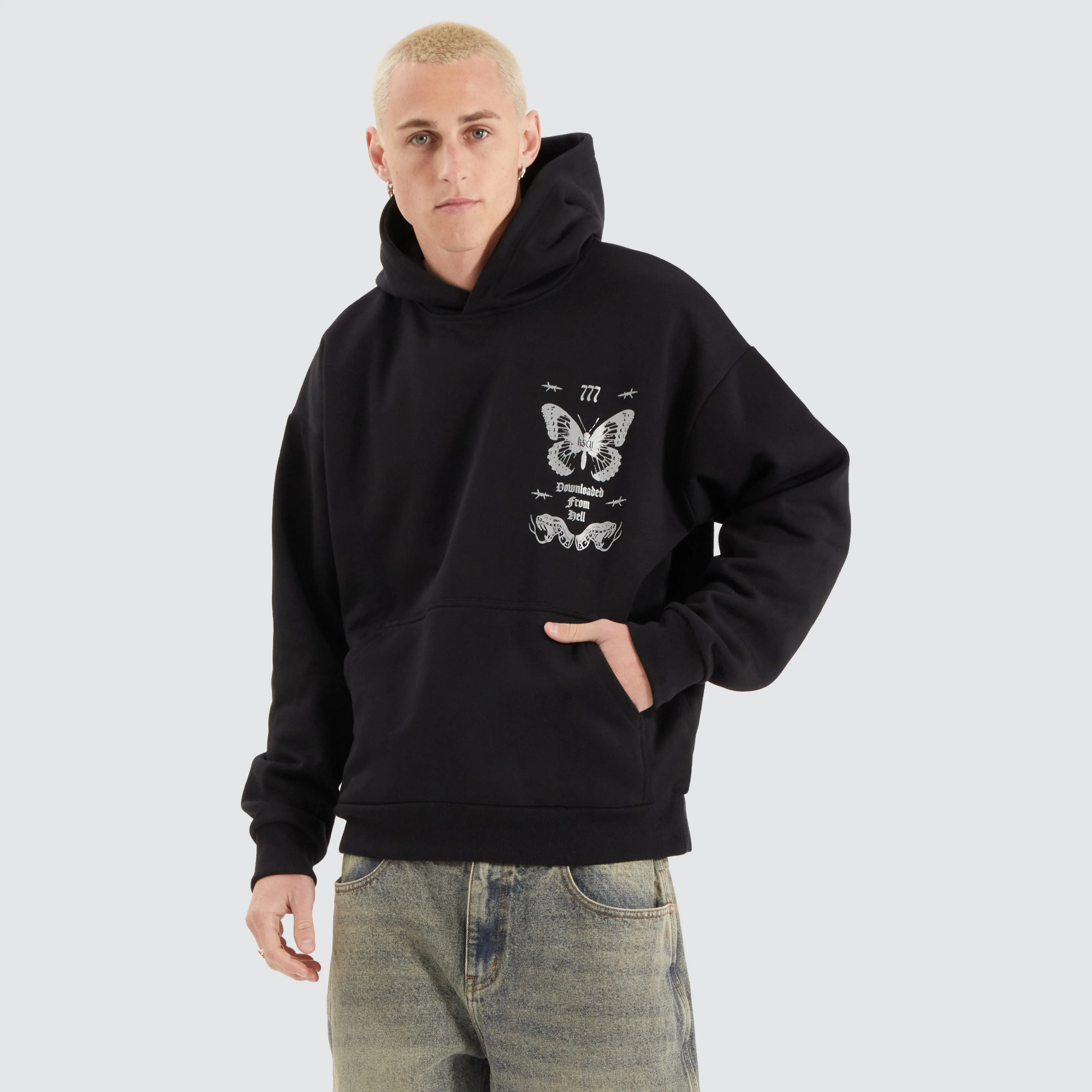 Download Oversized Hoodie Jet Black sold by Neverland product image thumbnail 3
