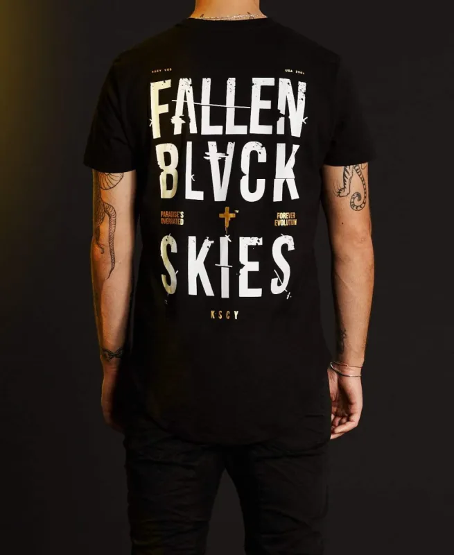 Centuries Dual Curved T-Shirt Jet Black sold by Neverland