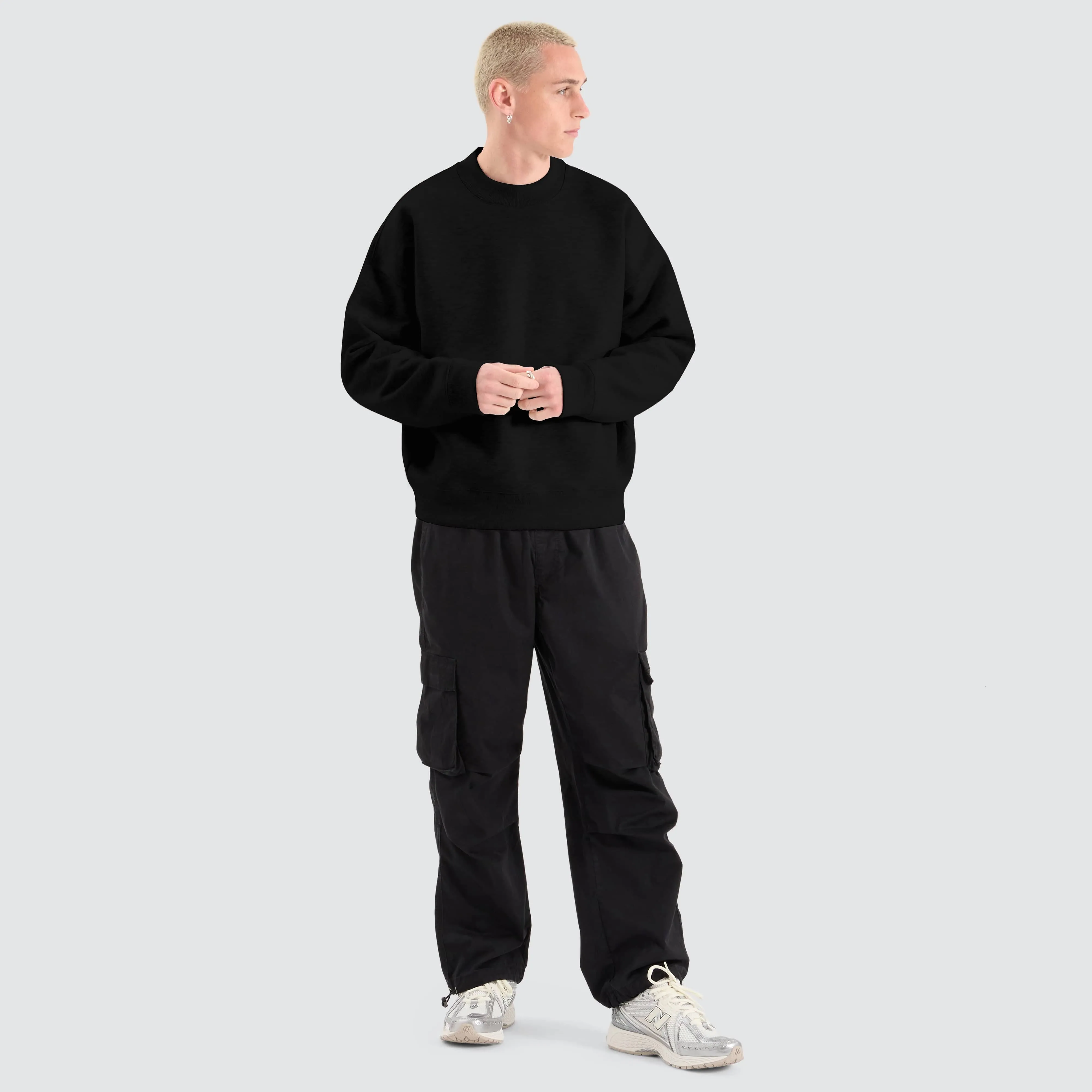 Tulsa Box Fit Sweater Jet Black sold by Neverland product image thumbnail 2