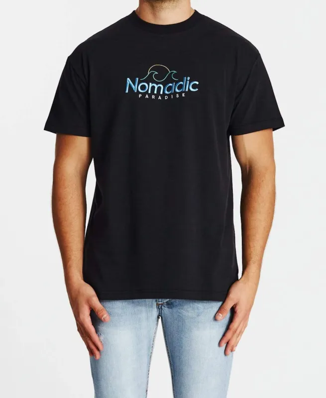 Ocean Front Relaxed T-Shirt Jet Black sold by Neverland