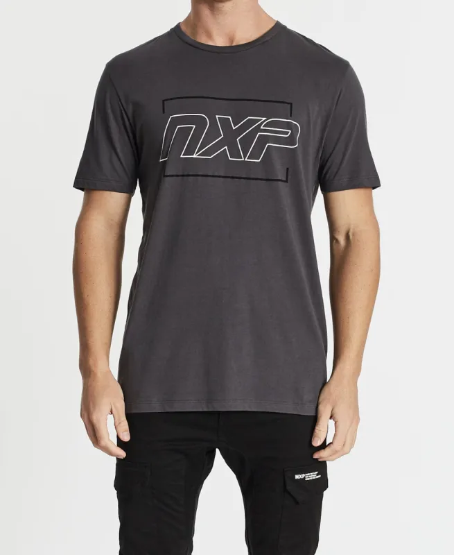 Elements Step Hem T-Shirt Charcoal sold by Neverland