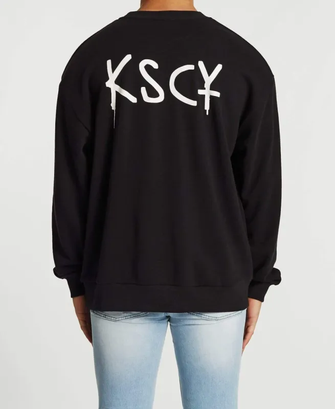 Midnight Relaxed Jumper Jet Black sold by Neverland