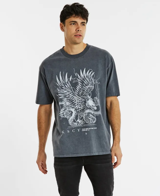 Tennyson Box Fit T-Shirt Pigment Castlerock Grey sold by Neverland