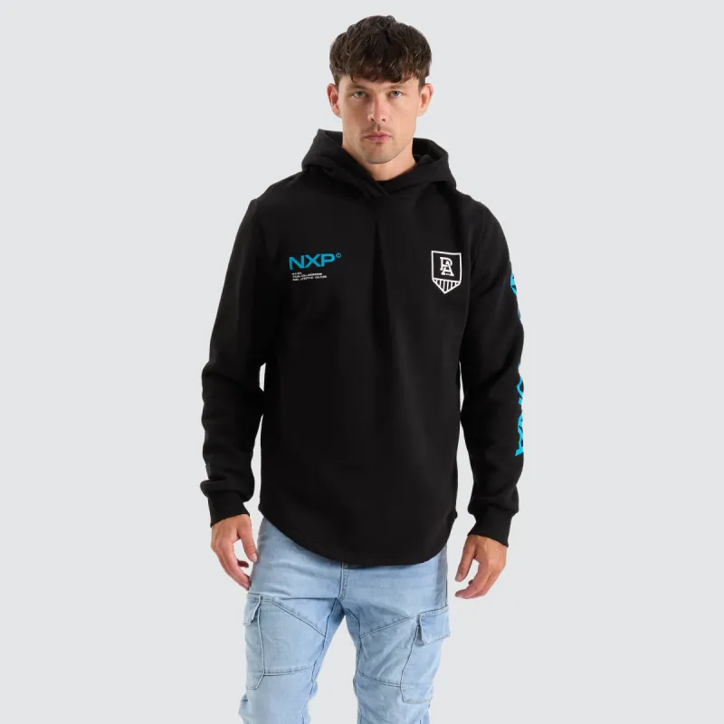 Port Adelaide Power AFL Dual Curved Hoodie Jet Black sold by Neverland