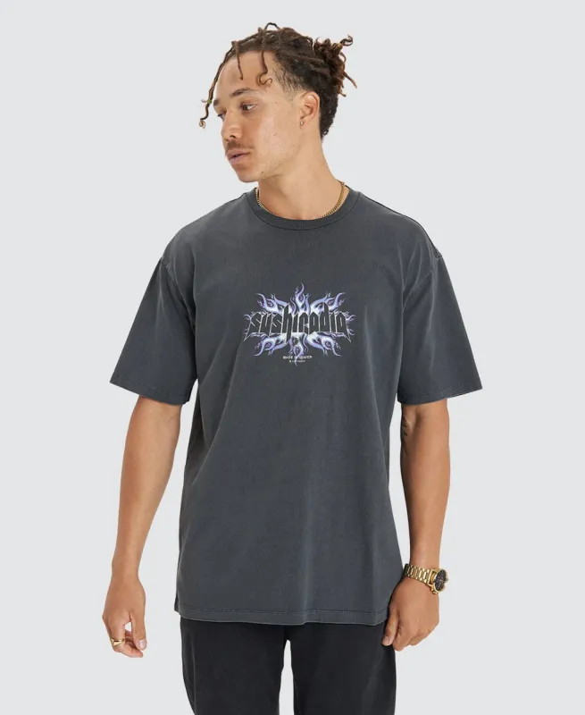 Society Box Fit T-Shirt Pigment Asphalt Grey sold by Neverland