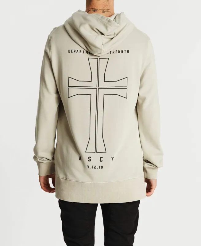 Deceit Step Hem Hoodie Pigment Stone sold by Neverland
