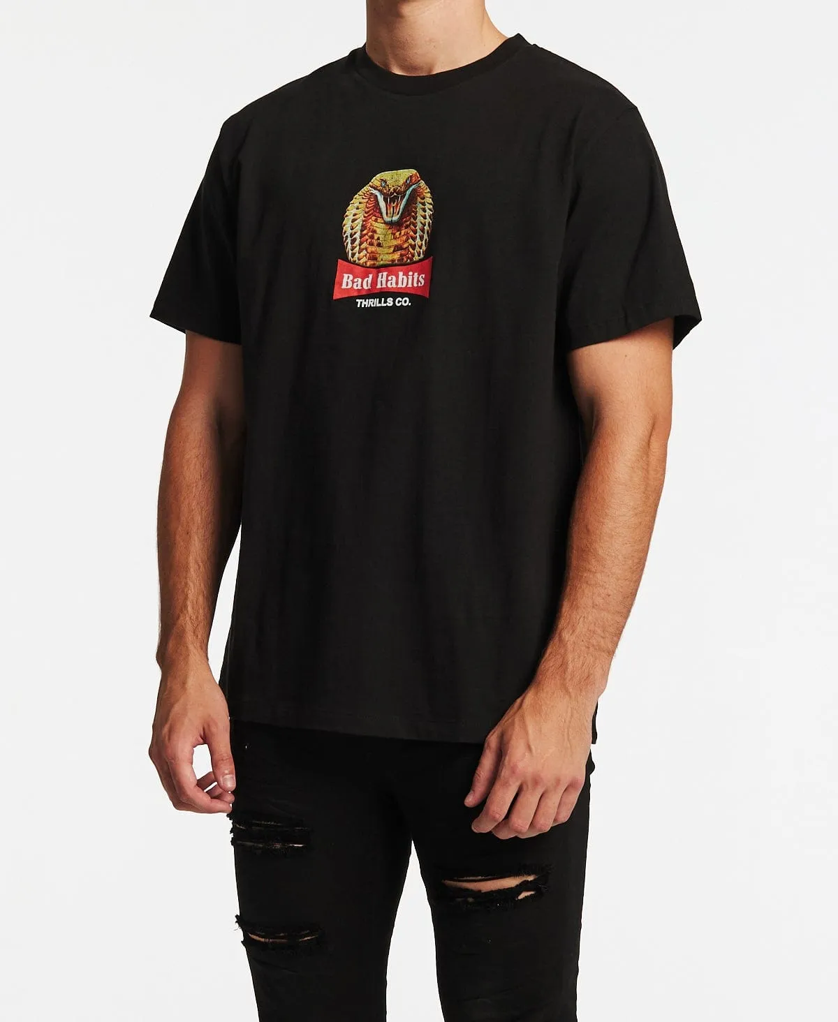 King Habits Merch Fit T-Shirt Black sold by Neverland product image thumbnail 3