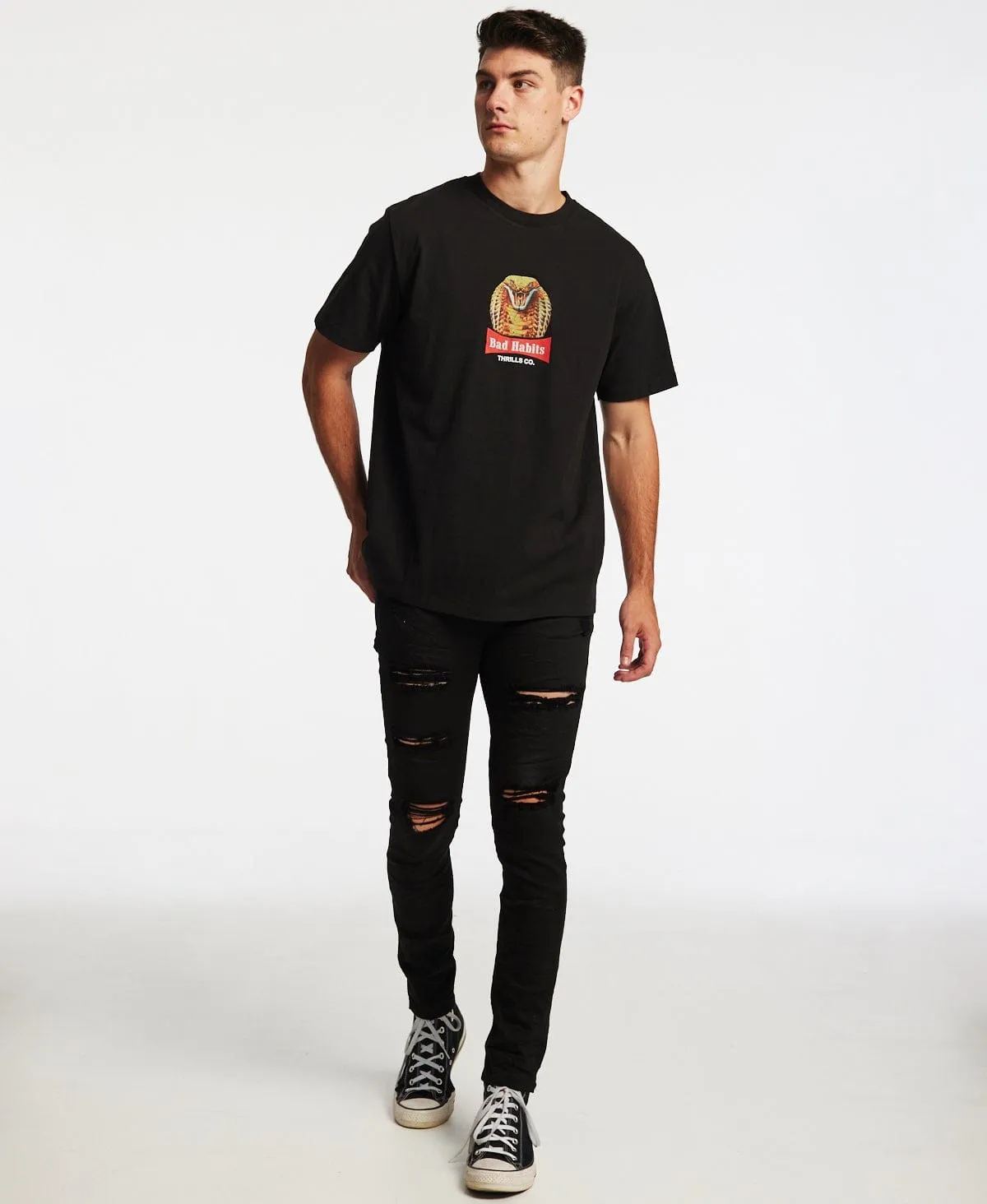 King Habits Merch Fit T-Shirt Black sold by Neverland product image thumbnail 4