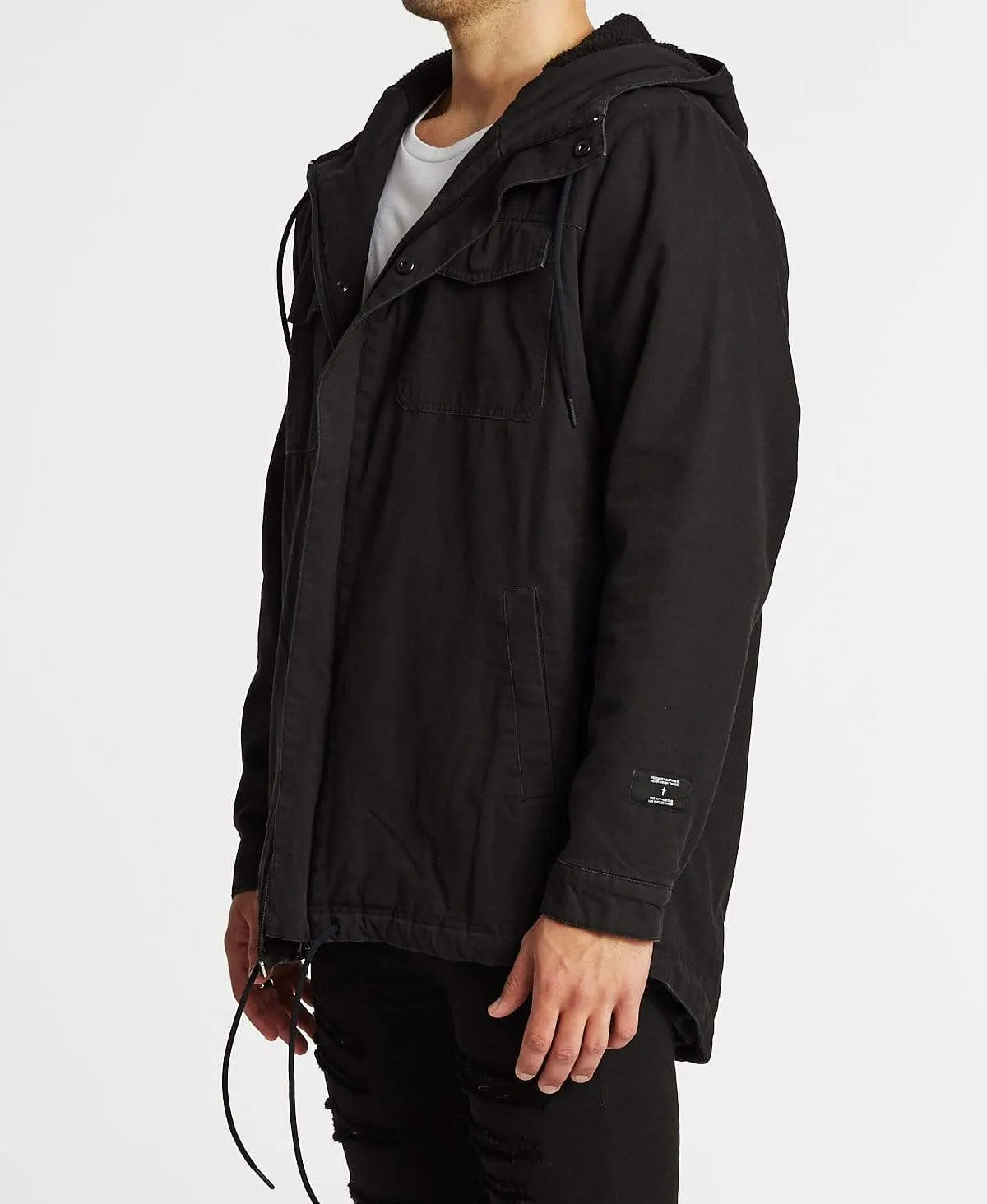 Granada Hooded Parker Jacket Jet Black sold by Neverland product image thumbnail 3