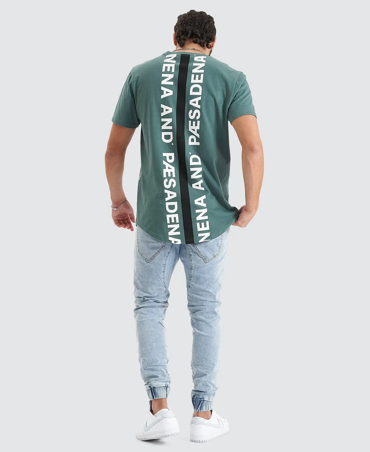 Back Rank Dual Curve Tee Silver Pine sold by Neverland product image thumbnail 5