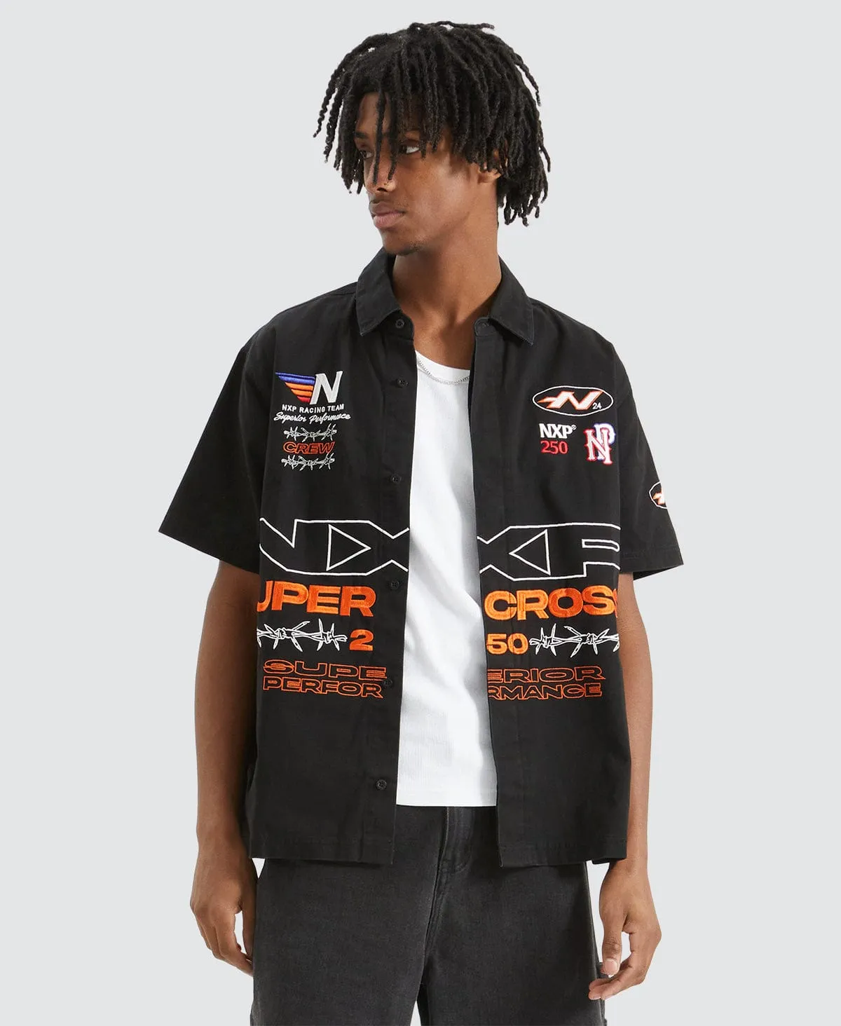 Moto Mechanic Shirt Jet Black sold by Neverland