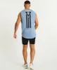 Lanes Scoop Back Muscle Tee Pigment Dusty Blue sold by Neverland