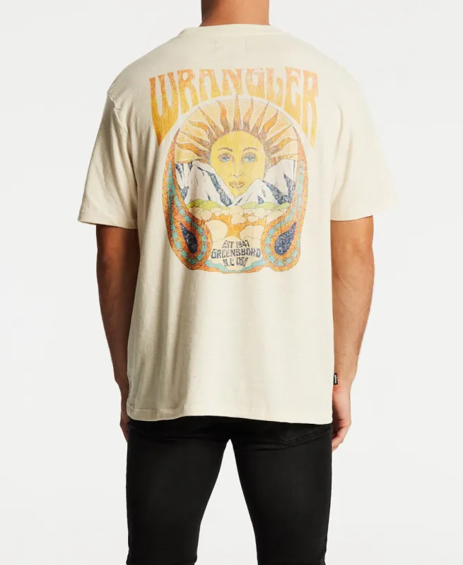 Sun God T-Shirt Ecru sold by Neverland