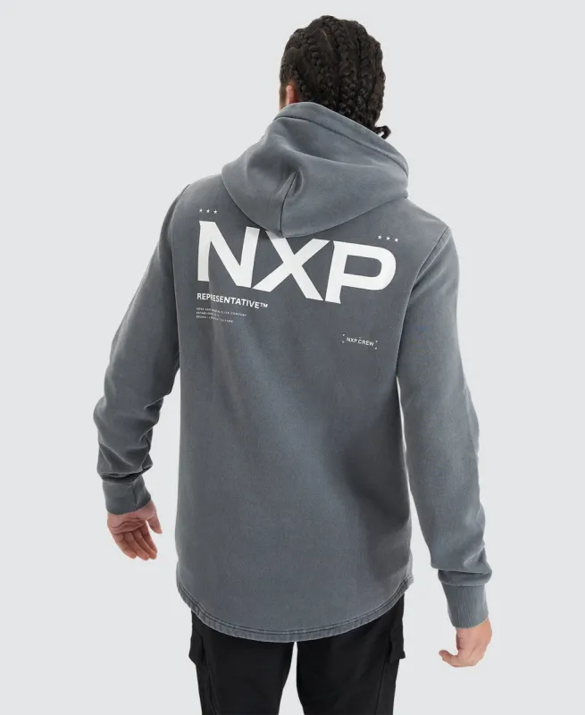 Jump Start Hooded Dual Curved Sweater Pigment Castlerock sold by Neverland