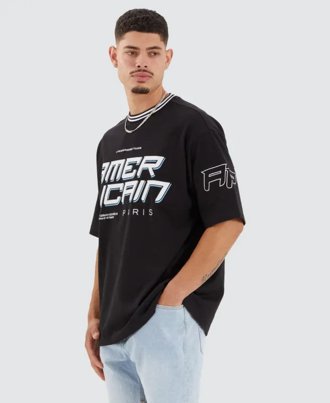 Victor Heavy Extra Oversized T-Shirt Jet Black sold by Neverland