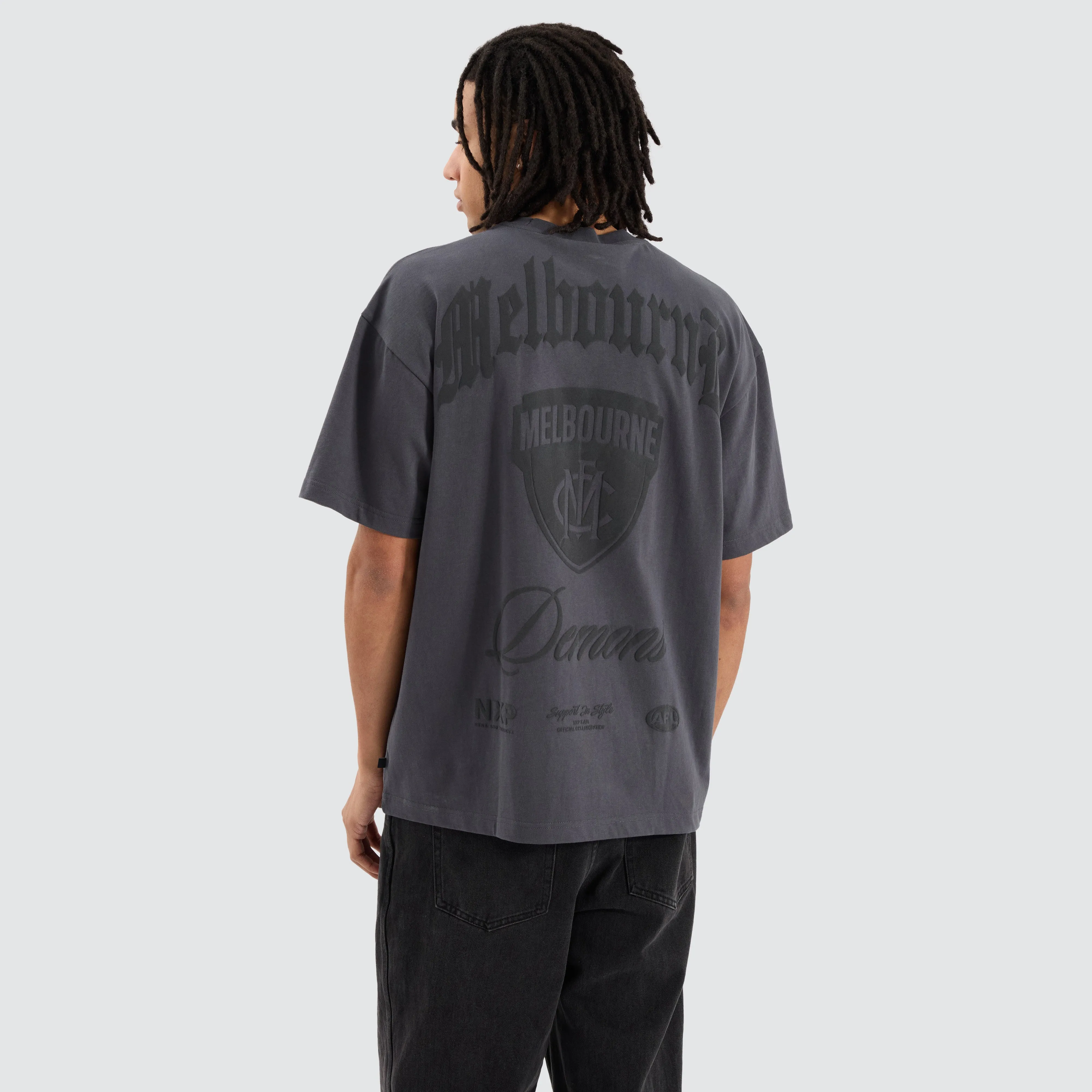 Melbourne Demons AFL Heavy Raptor Tee Asphalt sold by Neverland