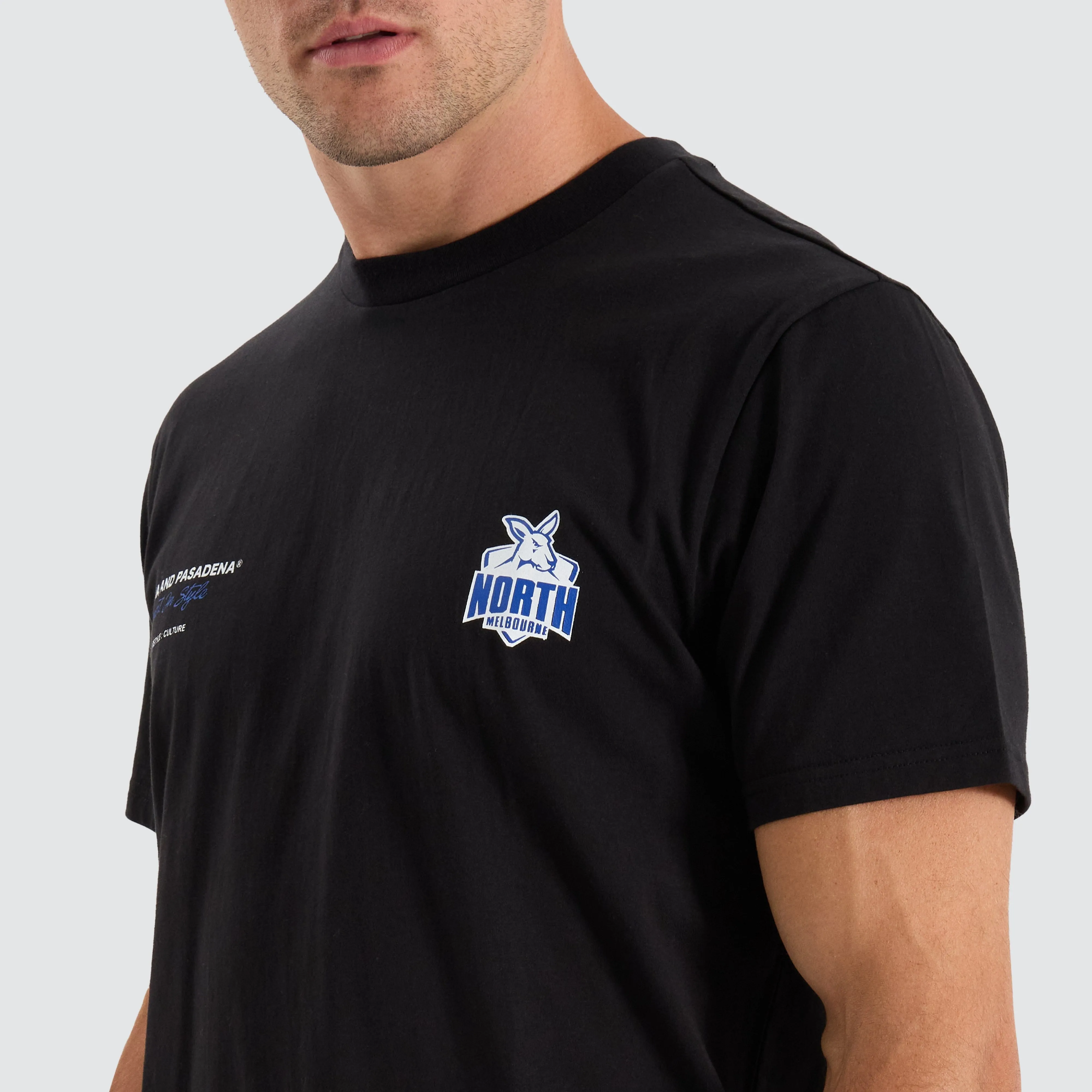 North Melbourne Kangaroos AFL Dual Curved Tee Jet Black sold by Neverland product image thumbnail 5