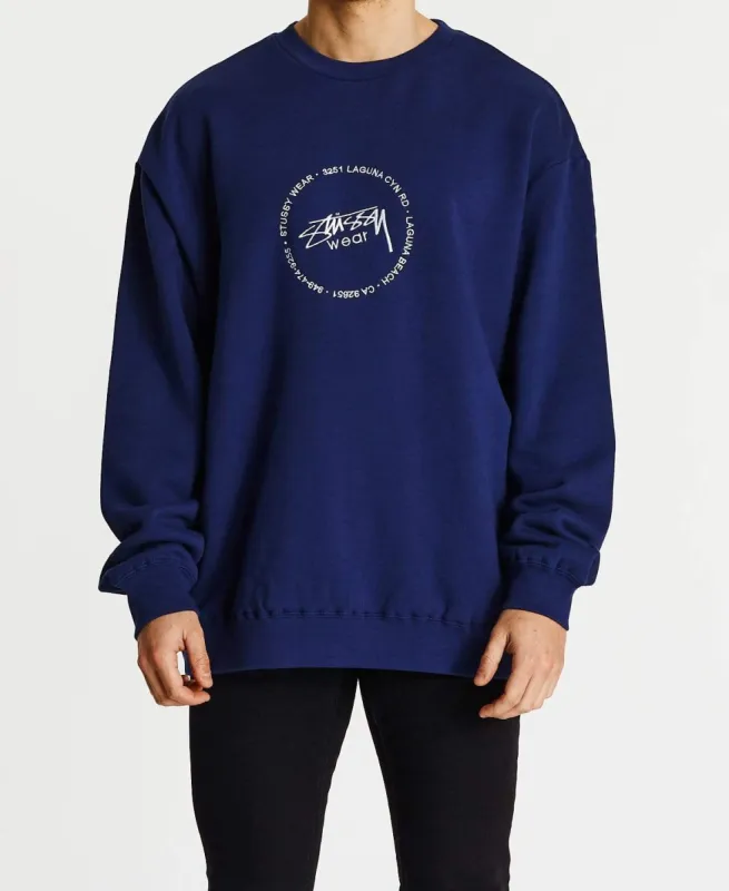 Laguna Beach 50/50 Jumper Dark Navy made by Stussy