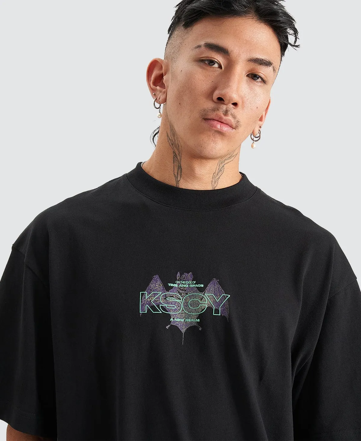 Techno Bat Street Fit T-Shirt Black sold by Neverland product image thumbnail 2