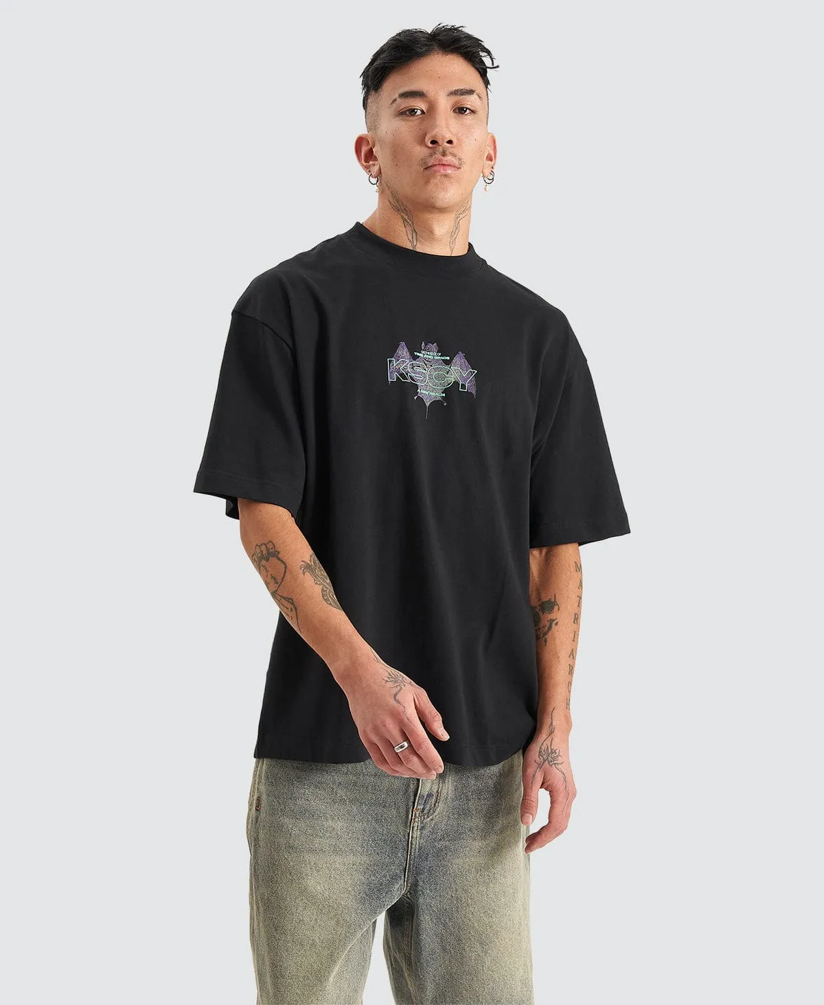 Techno Bat Street Fit T-Shirt Black sold by Neverland product image thumbnail 3
