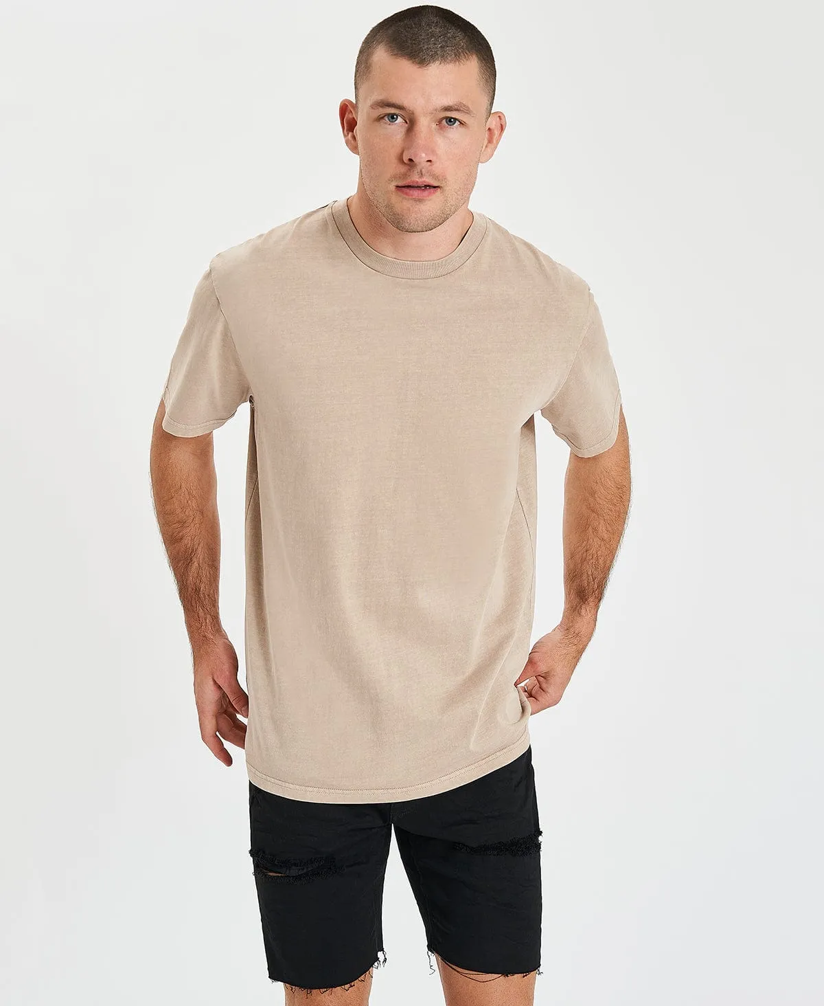 Lincoln Relaxed T-Shirt Pigment Taupe sold by Neverland