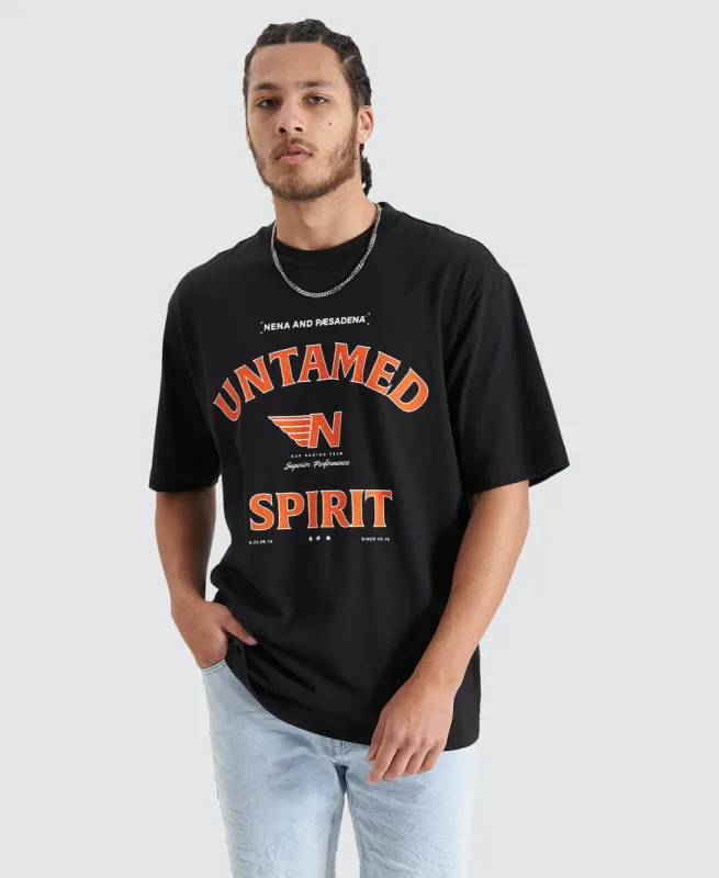 Untamed Heavy Oversized Tee Jet Black sold by Neverland