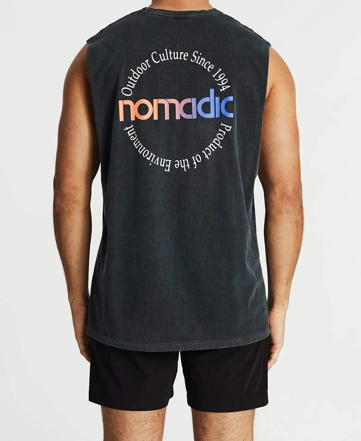 Wipe Out Standard Muscle Tee Pigment Asphalt sold by Neverland