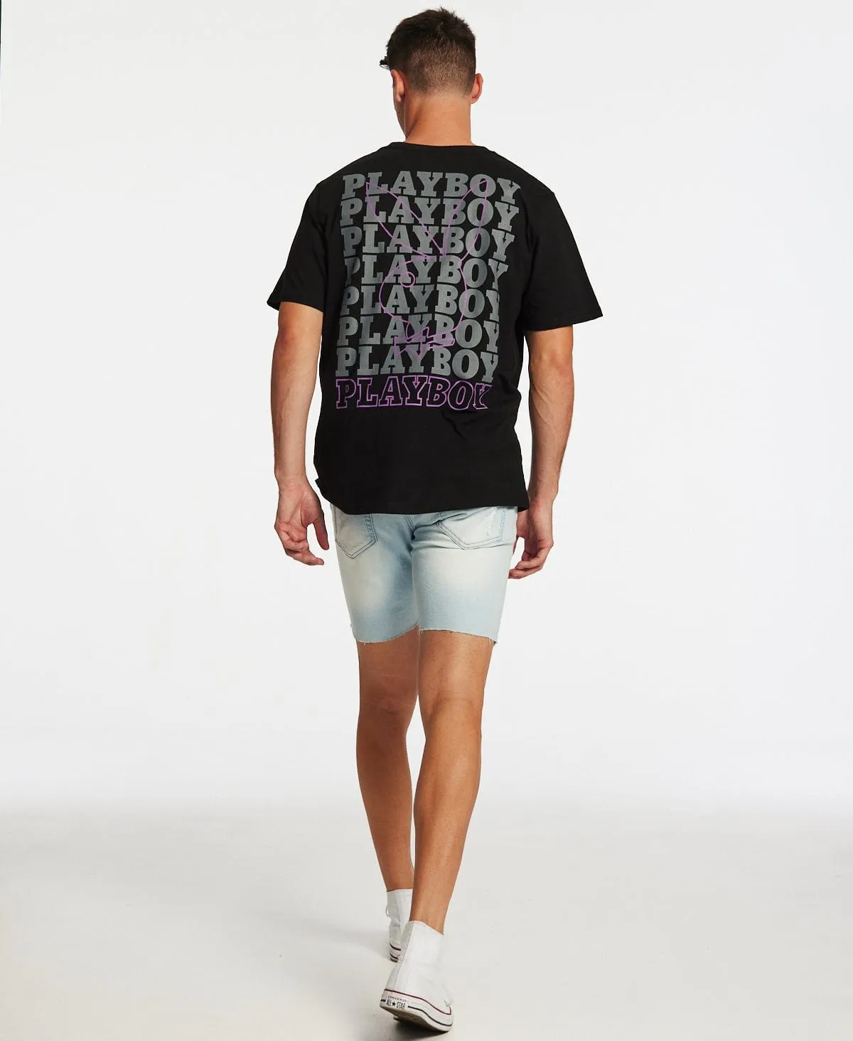 Linear Classic Bunny Stack T-Shirt Black sold by Neverland product image thumbnail 4