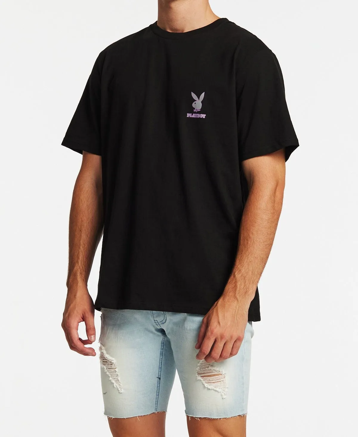 Linear Classic Bunny Stack T-Shirt Black sold by Neverland product image thumbnail 3