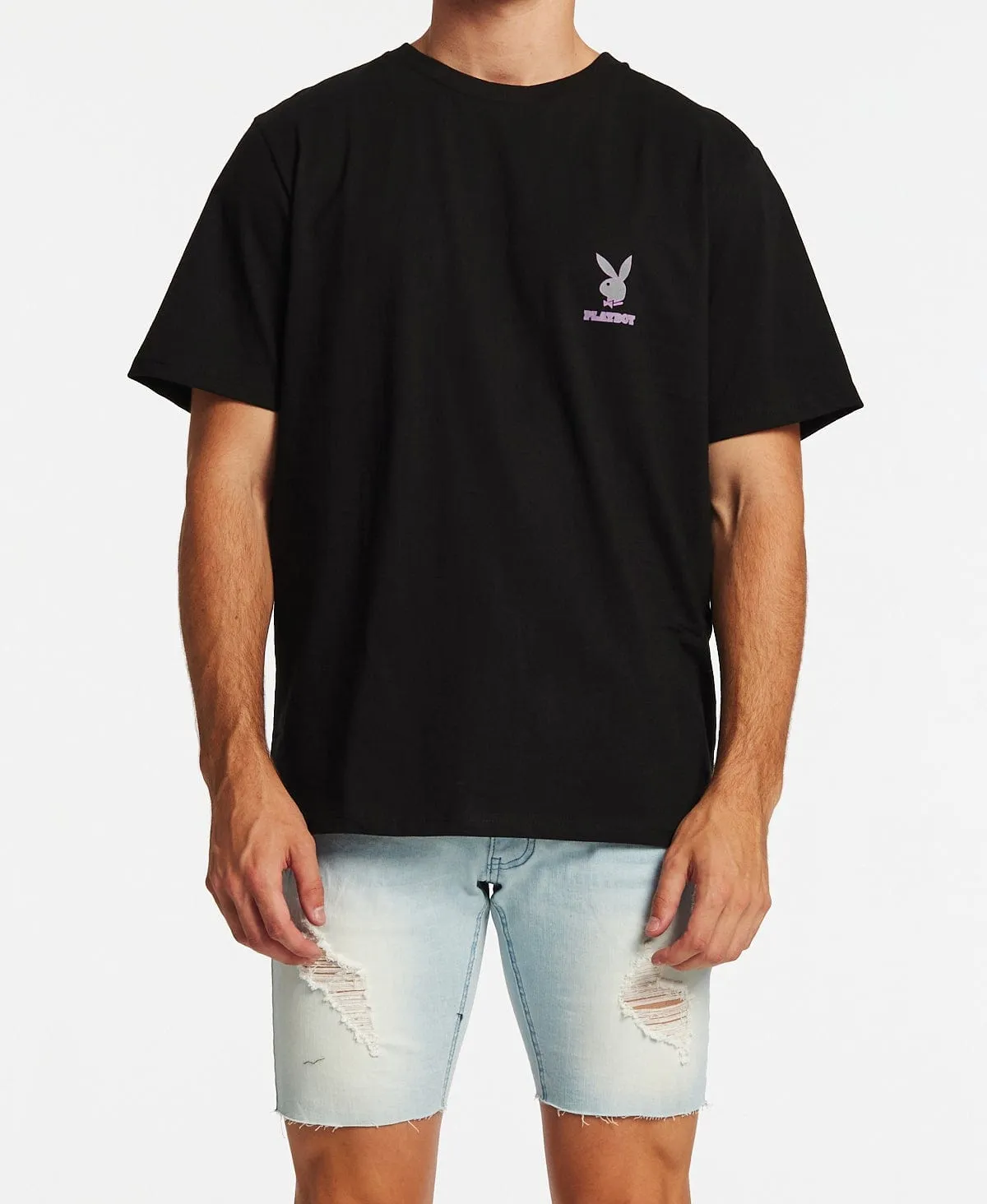 Linear Classic Bunny Stack T-Shirt Black sold by Neverland product image thumbnail 2