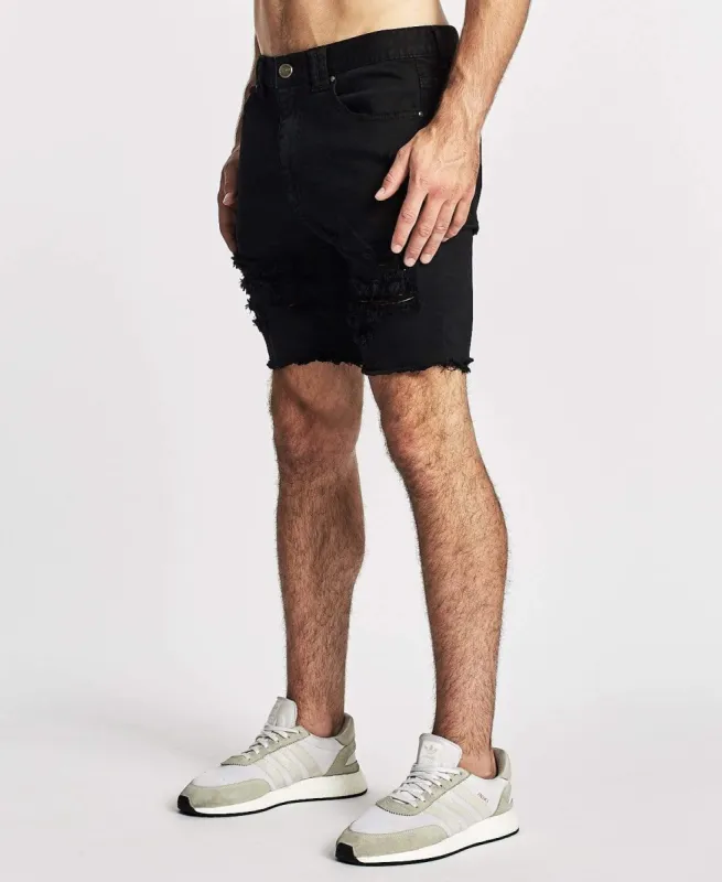 Warrior Shorts Destroyed Black sold by Neverland