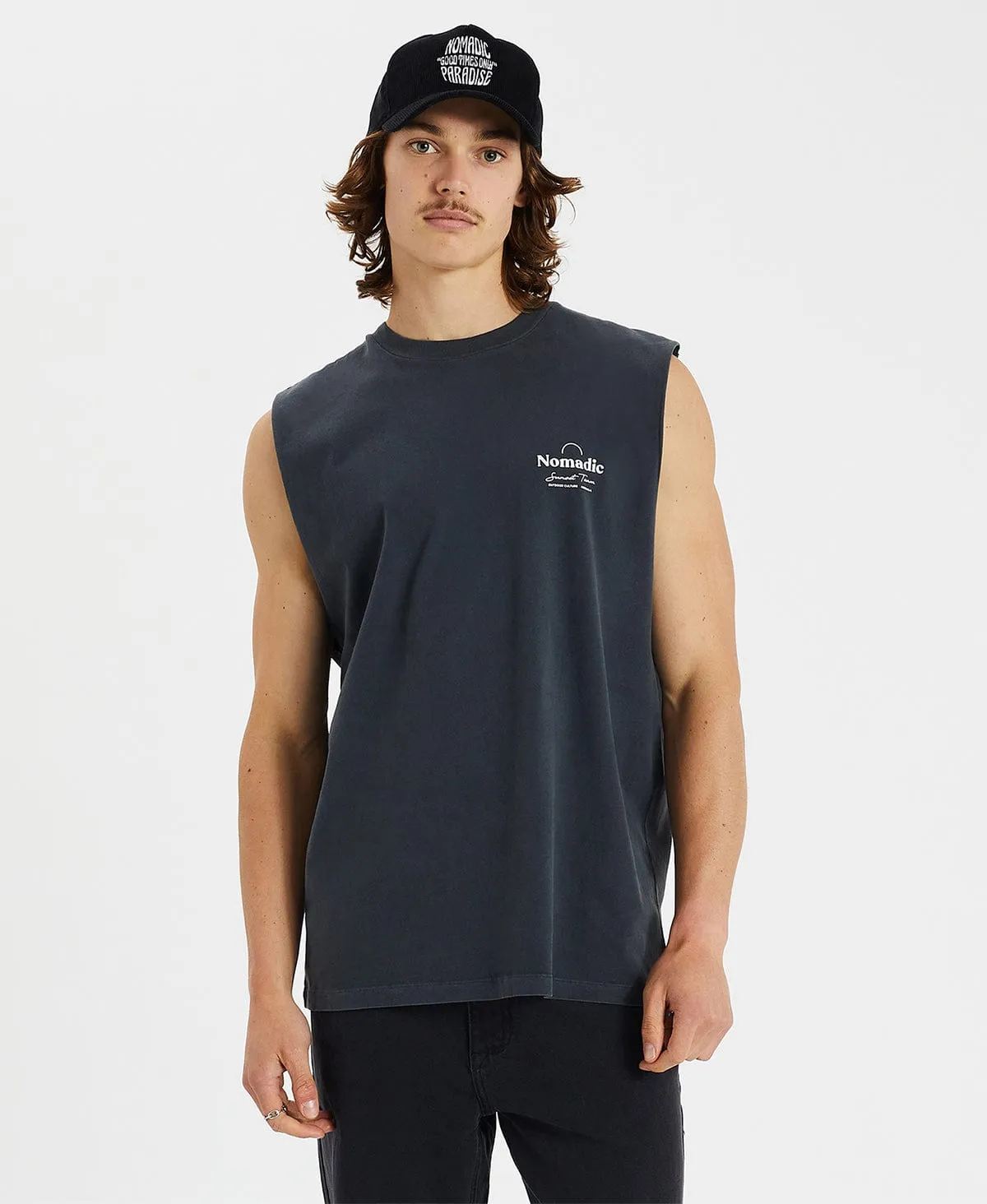 Gadia Relaxed Fit Muscle Tee Pigment Castlerock Grey sold by Neverland product image thumbnail 2