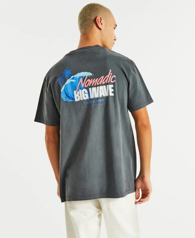 Wave Relaxed T-Shirt Pigment Asphalt Grey sold by Neverland