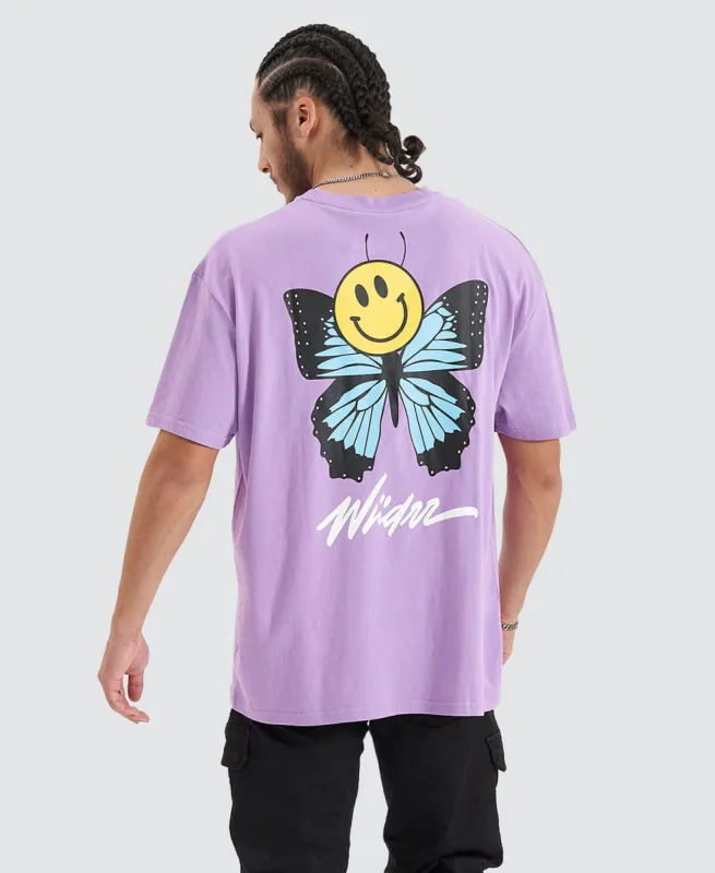 Butterfly Box Fit T-Shirt Violet Purple sold by Neverland