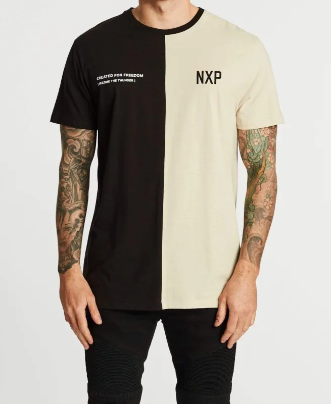 Interlagos Scoop Back T-Shirt Jet Black/Sand sold by Neverland