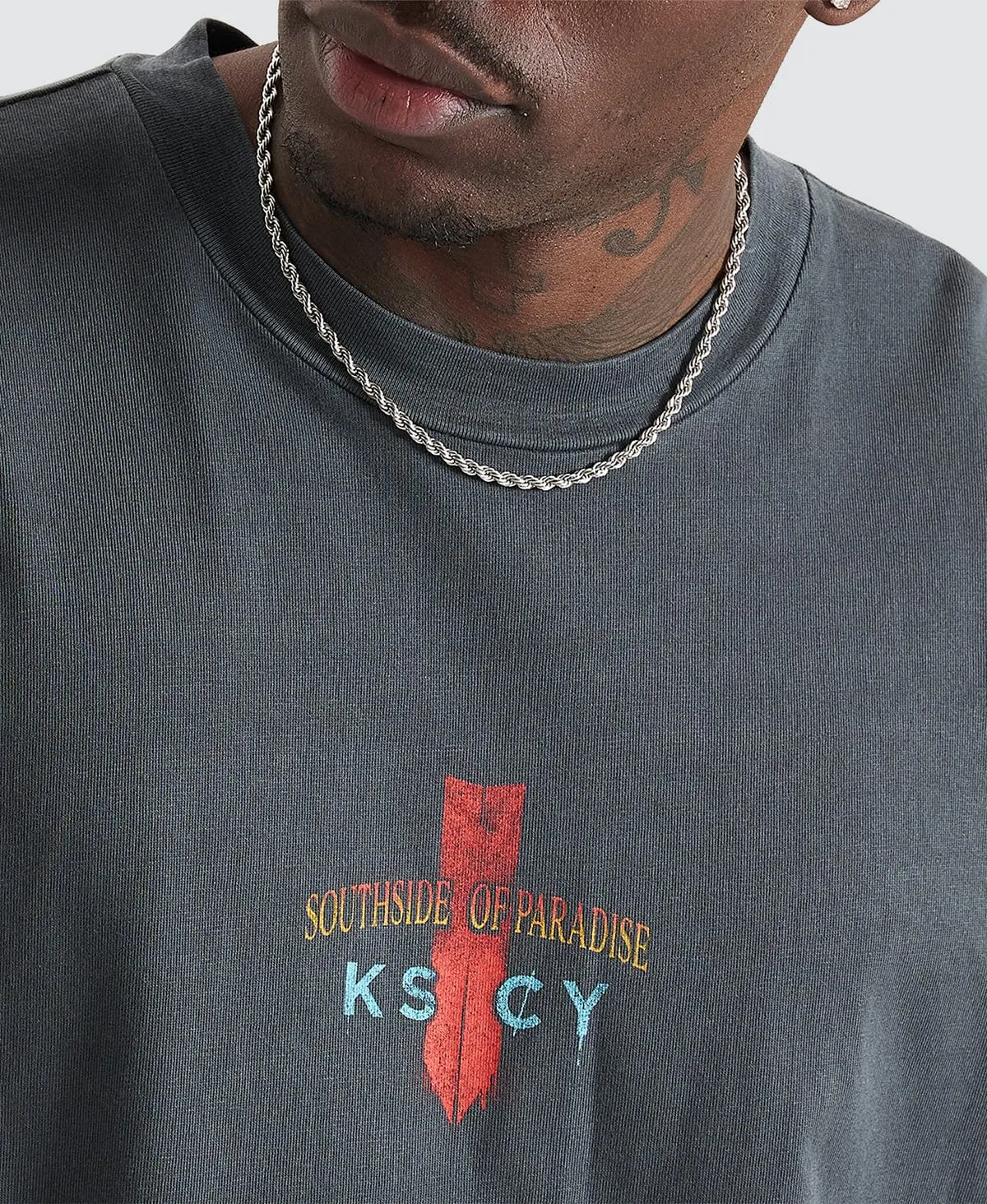 Destroyer Box Fit T-Shirt Asphalt Grey sold by Neverland product image thumbnail 2