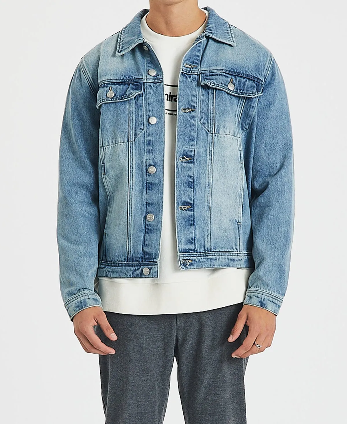 Whisper Denim Jacket Mid Indigo sold by Neverland product image thumbnail 4