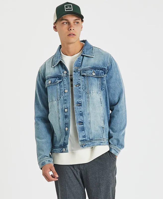 Whisper Denim Jacket Mid Indigo sold by Neverland