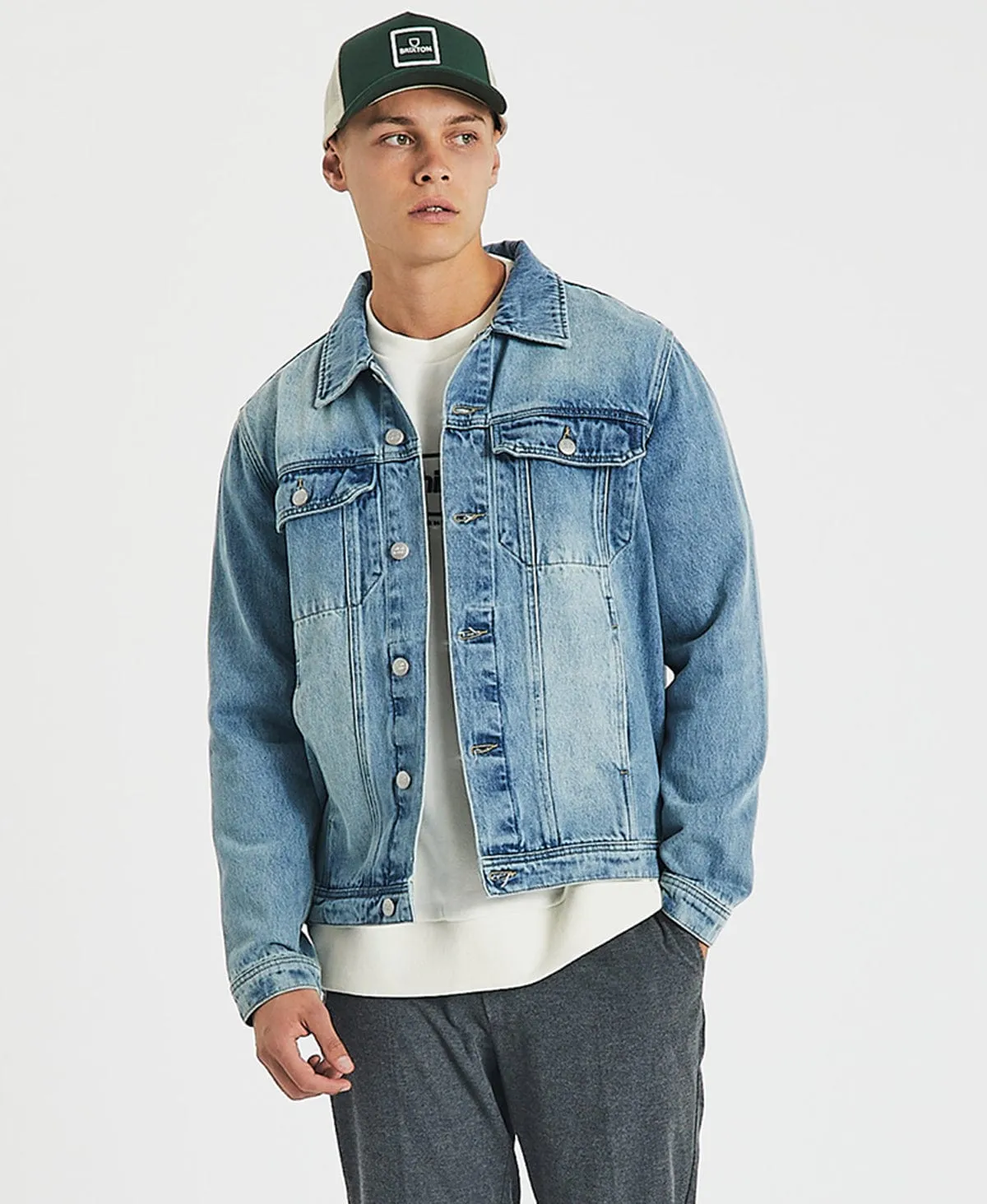 Whisper Denim Jacket Mid Indigo sold by Neverland