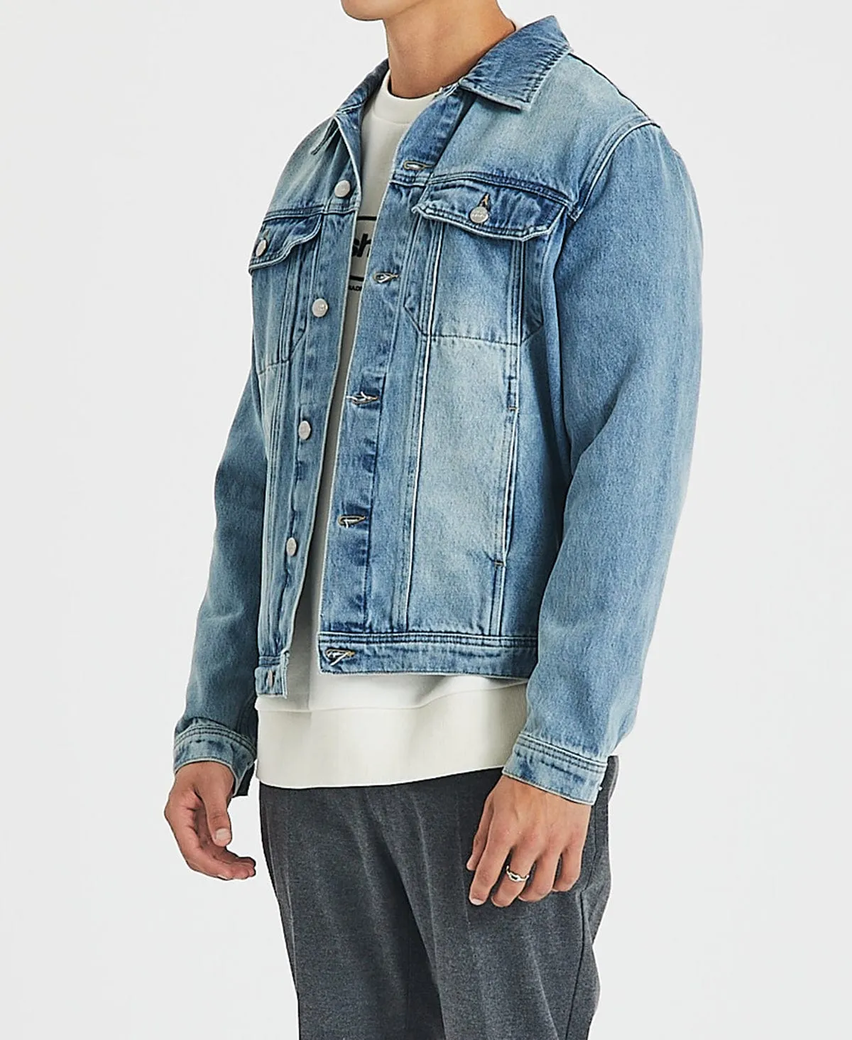Whisper Denim Jacket Mid Indigo sold by Neverland product image thumbnail 5