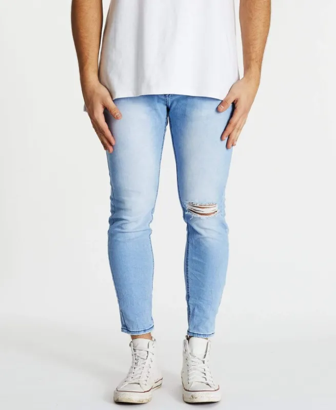 Patrol Cropped Carrot Jean Ocean Blue sold by Neverland