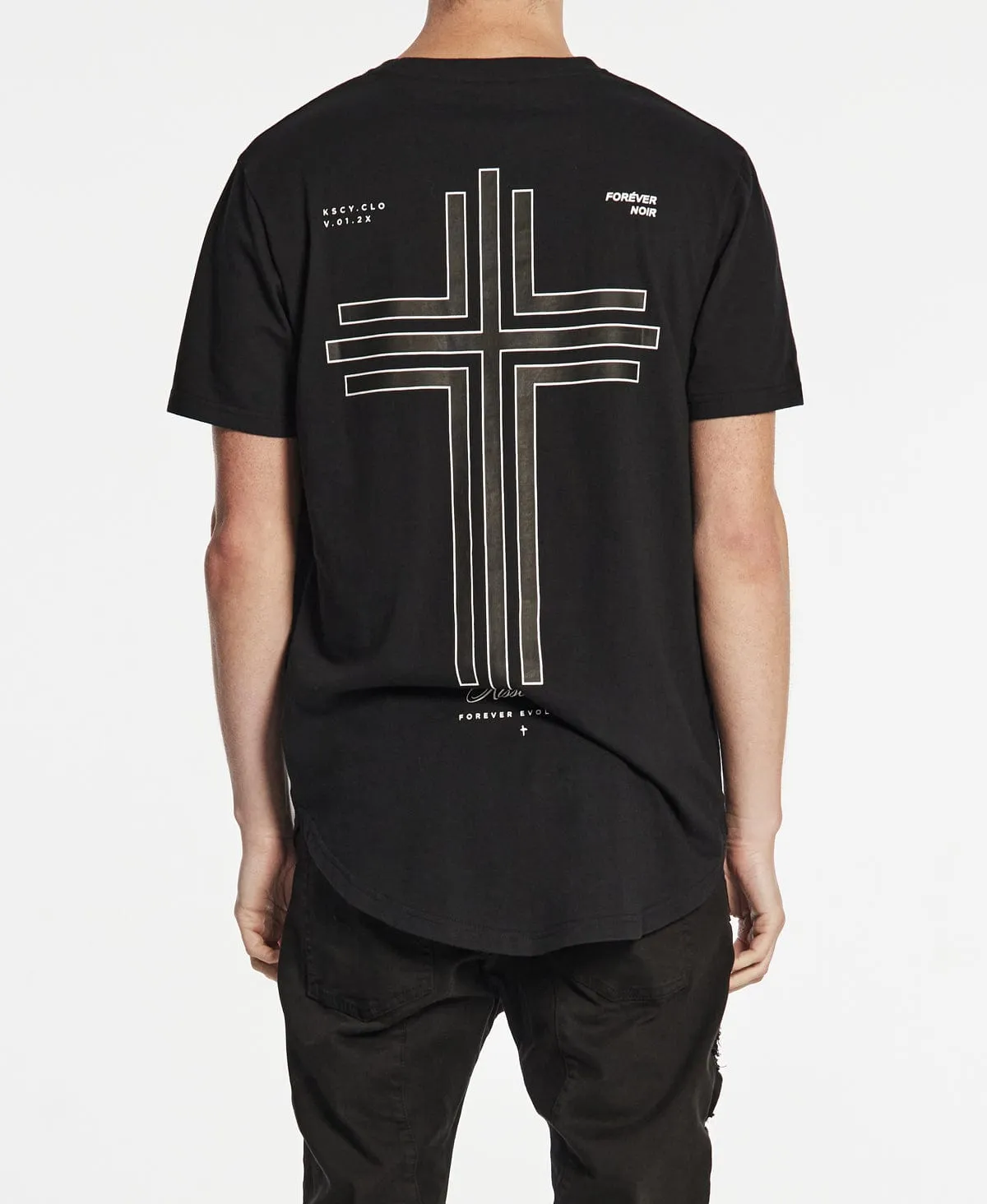 Forbidden Dual Curved T-Shirt Jet Black sold by Neverland product image thumbnail 3