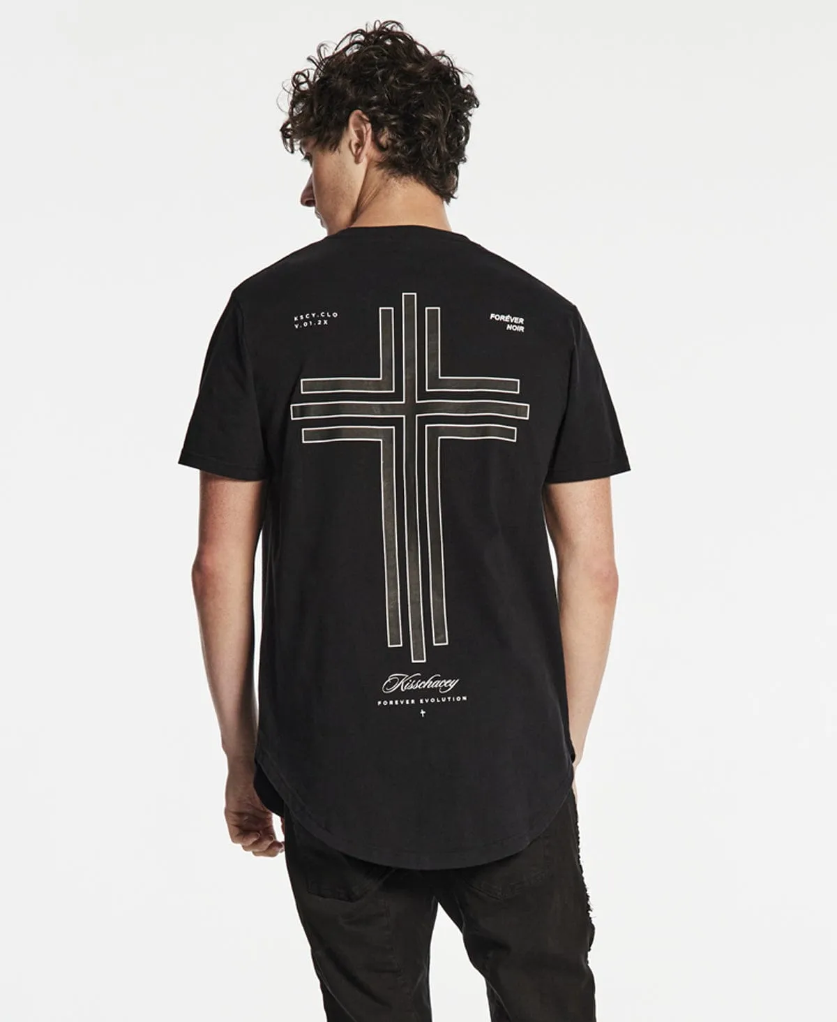 Forbidden Dual Curved T-Shirt Jet Black sold by Neverland