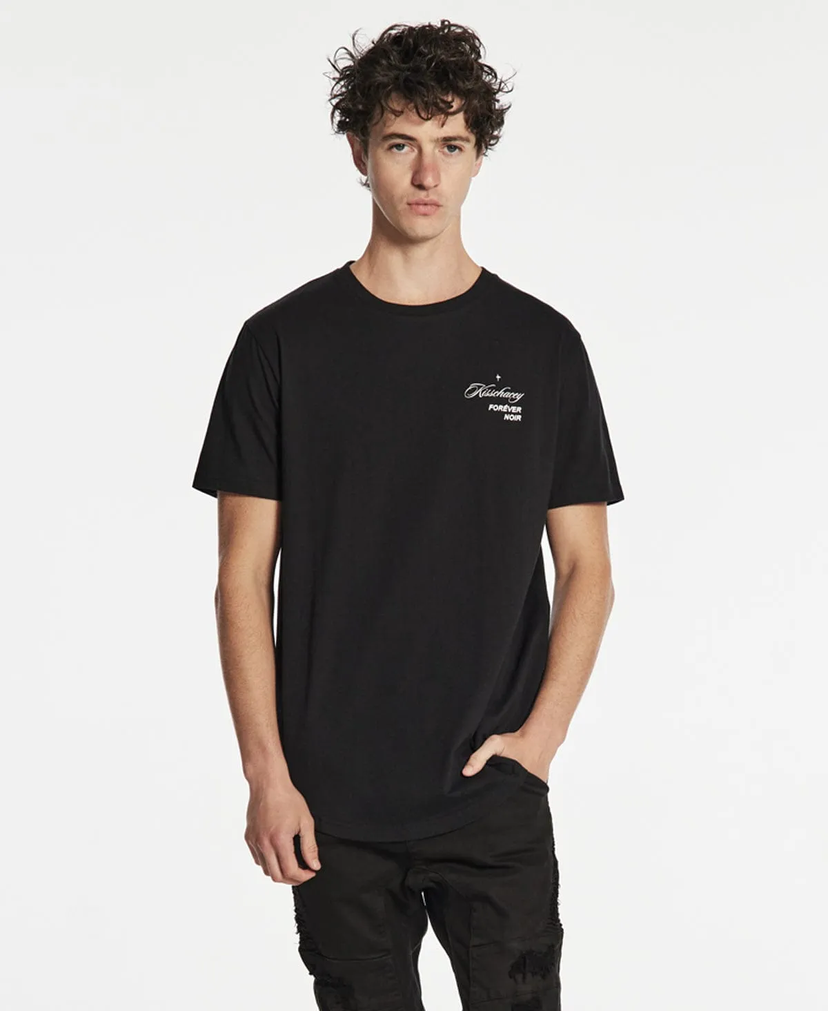 Forbidden Dual Curved T-Shirt Jet Black sold by Neverland product image thumbnail 2