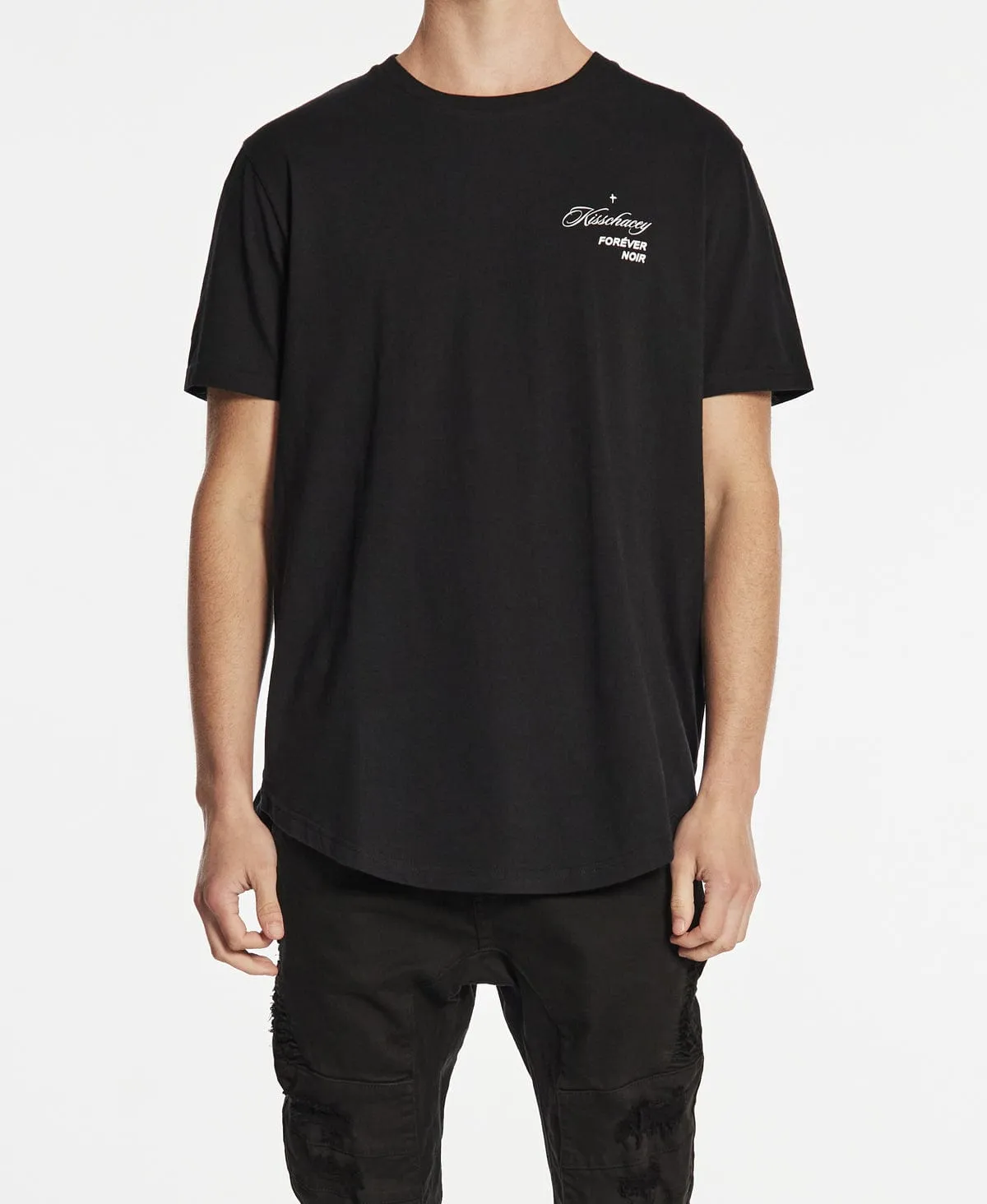 Forbidden Dual Curved T-Shirt Jet Black sold by Neverland product image thumbnail 4