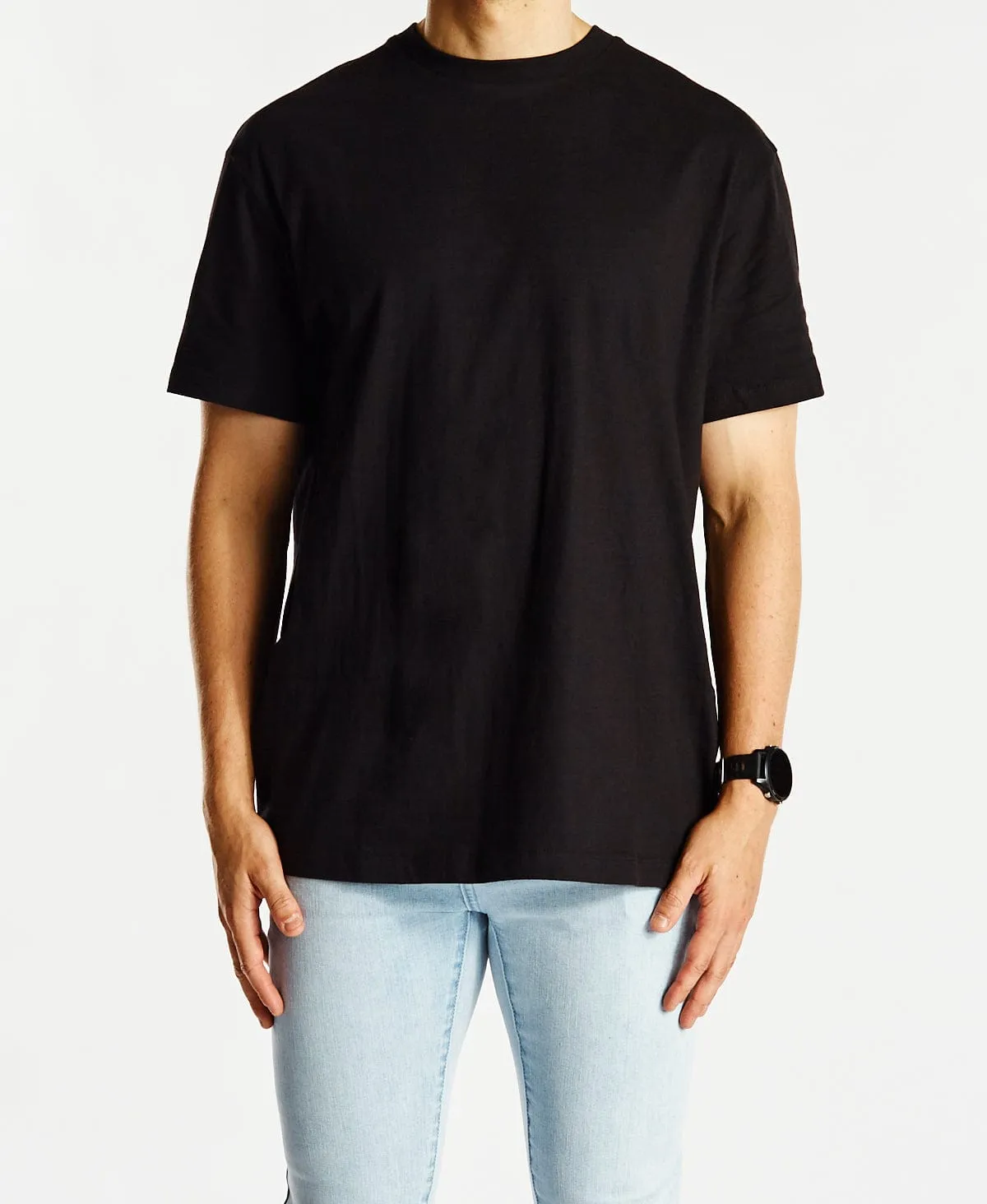 Lincoln Relaxed T-Shirt Jet Black sold by Neverland