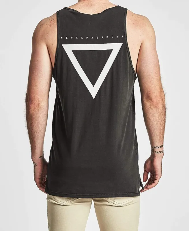 Moon Standard Step Hem Tank Pigment Black sold by Neverland