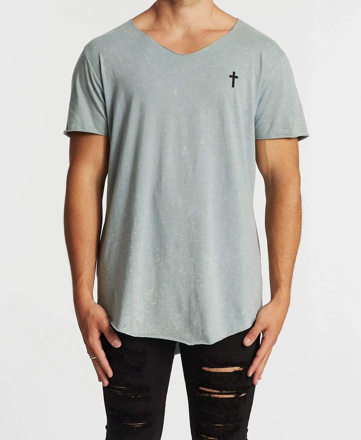 Bad Ending Raw V-Neck T-Shirt Acid Quarry sold by Neverland product image thumbnail 2