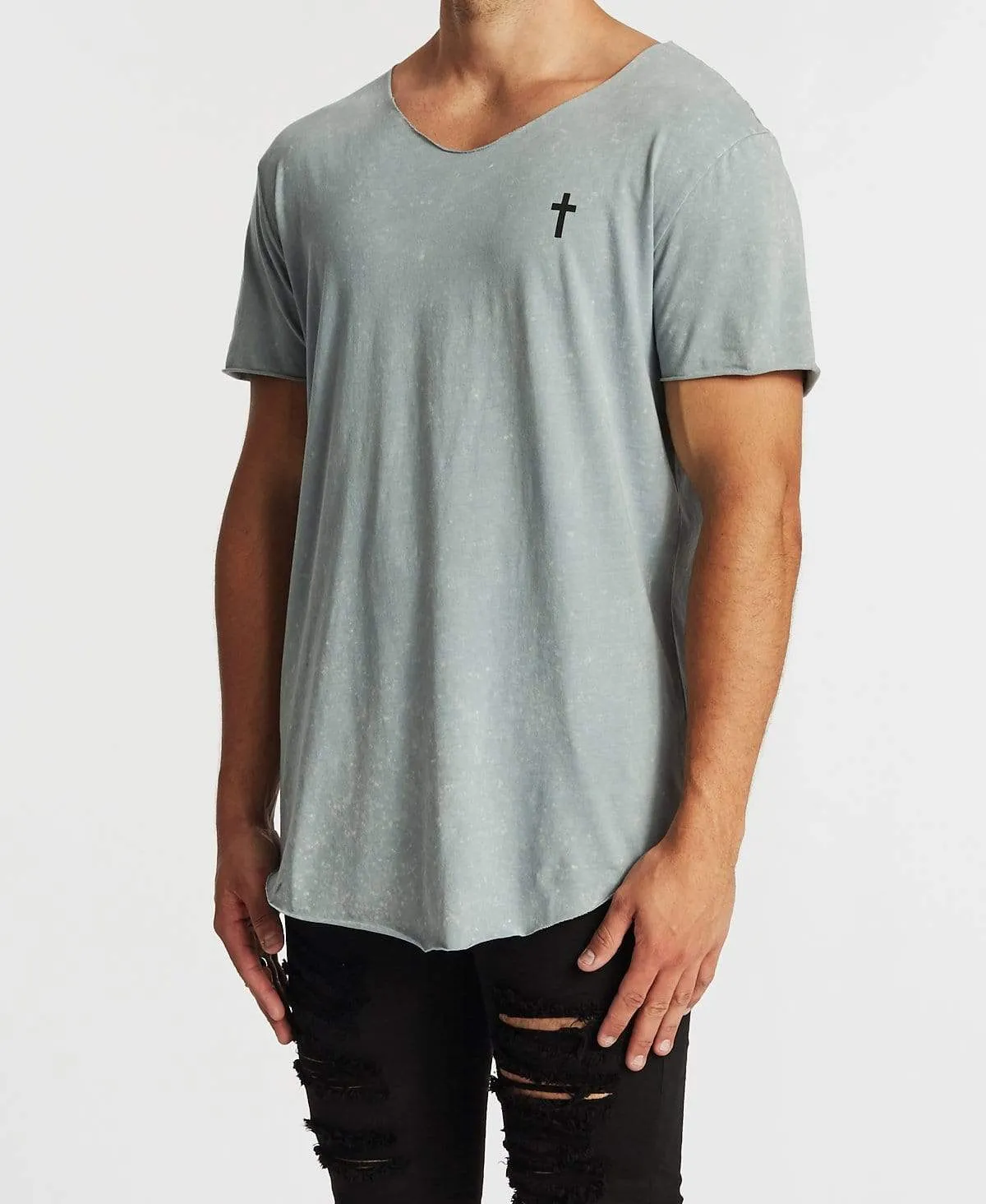 Bad Ending Raw V-Neck T-Shirt Acid Quarry sold by Neverland product image thumbnail 3